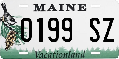 ME license plate 0199SZ