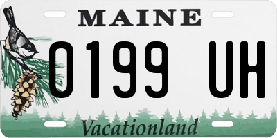 ME license plate 0199UH
