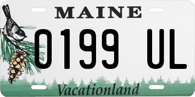 ME license plate 0199UL