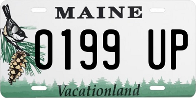 ME license plate 0199UP