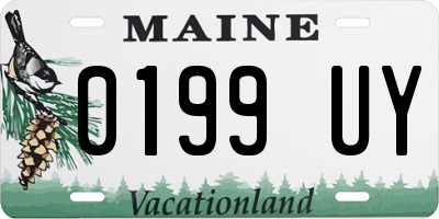 ME license plate 0199UY