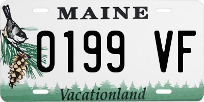 ME license plate 0199VF