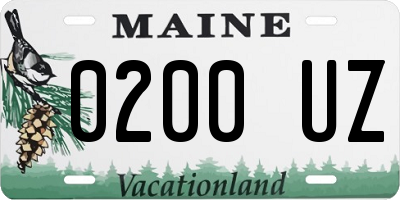 ME license plate 0200UZ