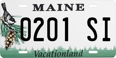 ME license plate 0201SI