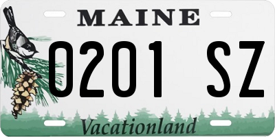ME license plate 0201SZ