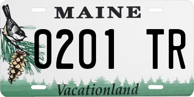 ME license plate 0201TR