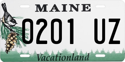 ME license plate 0201UZ