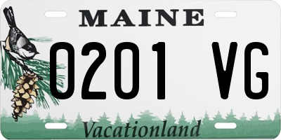 ME license plate 0201VG