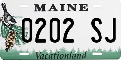 ME license plate 0202SJ