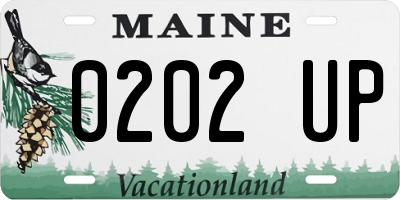 ME license plate 0202UP