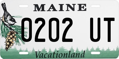 ME license plate 0202UT