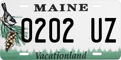 ME license plate 0202UZ