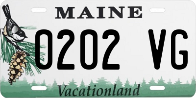 ME license plate 0202VG