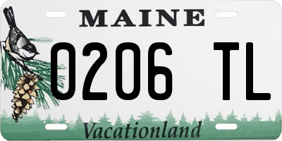 ME license plate 0206TL