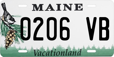 ME license plate 0206VB