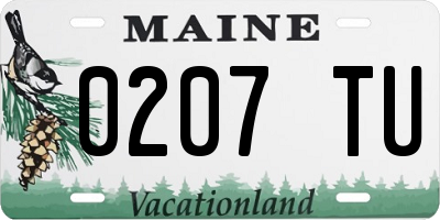 ME license plate 0207TU