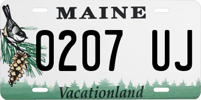 ME license plate 0207UJ