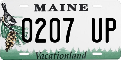 ME license plate 0207UP