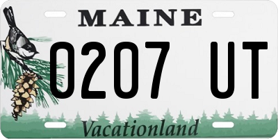 ME license plate 0207UT