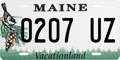 ME license plate 0207UZ