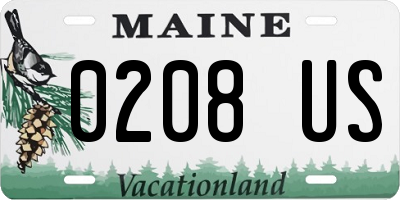ME license plate 0208US