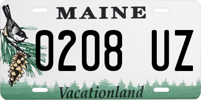 ME license plate 0208UZ