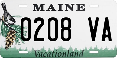 ME license plate 0208VA