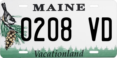 ME license plate 0208VD