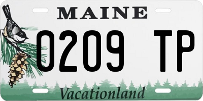 ME license plate 0209TP