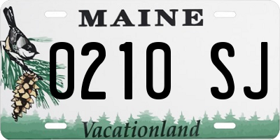 ME license plate 0210SJ