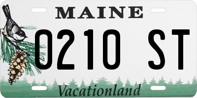 ME license plate 0210ST