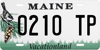 ME license plate 0210TP