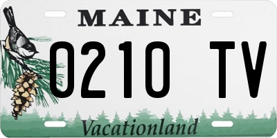 ME license plate 0210TV