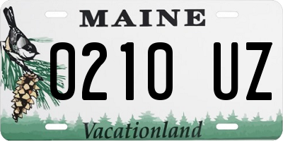 ME license plate 0210UZ
