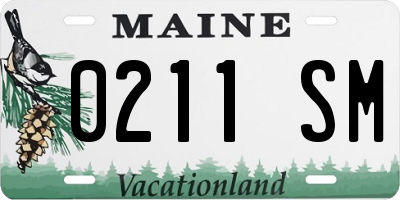 ME license plate 0211SM