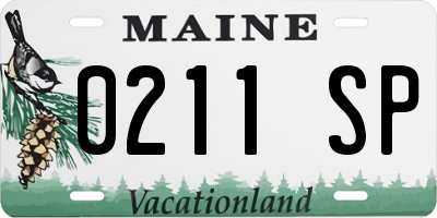 ME license plate 0211SP