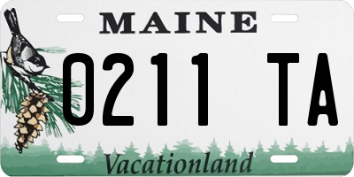 ME license plate 0211TA