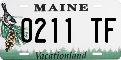 ME license plate 0211TF