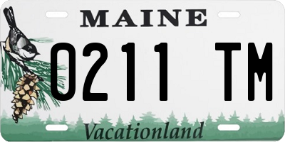 ME license plate 0211TM