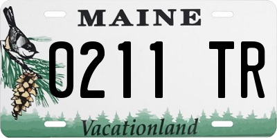 ME license plate 0211TR