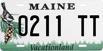 ME license plate 0211TT