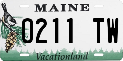 ME license plate 0211TW