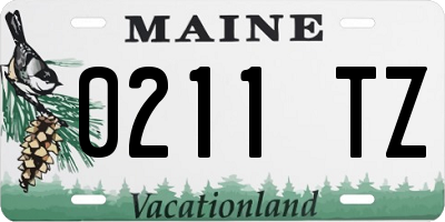 ME license plate 0211TZ
