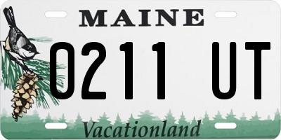 ME license plate 0211UT