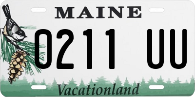 ME license plate 0211UU