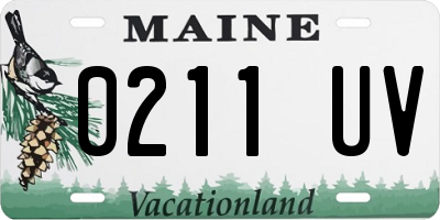 ME license plate 0211UV