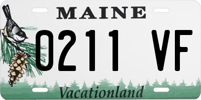 ME license plate 0211VF