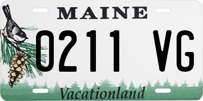 ME license plate 0211VG