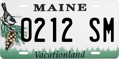 ME license plate 0212SM