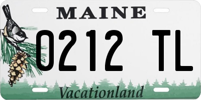ME license plate 0212TL